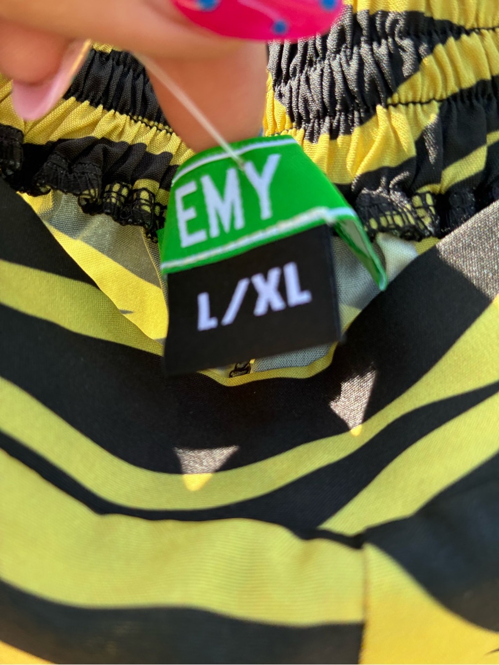 Wide Leg Zebra Print Pants in Yellow and Black - Picture 2 of 3